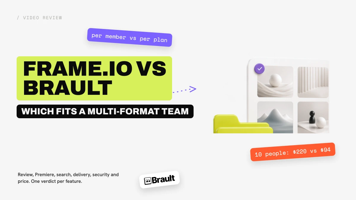 Frame.io vs Brault: which fits a multi-format creative team?